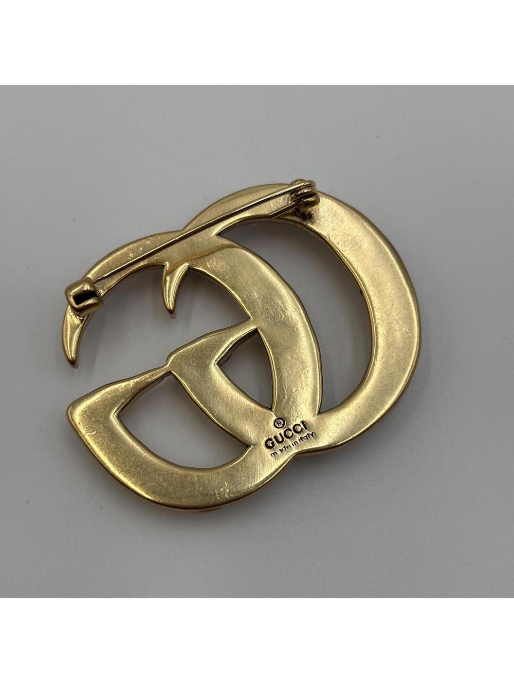 Gucci Interlocking GG Pearl-Embellished Brooch - Picture 3 of 4